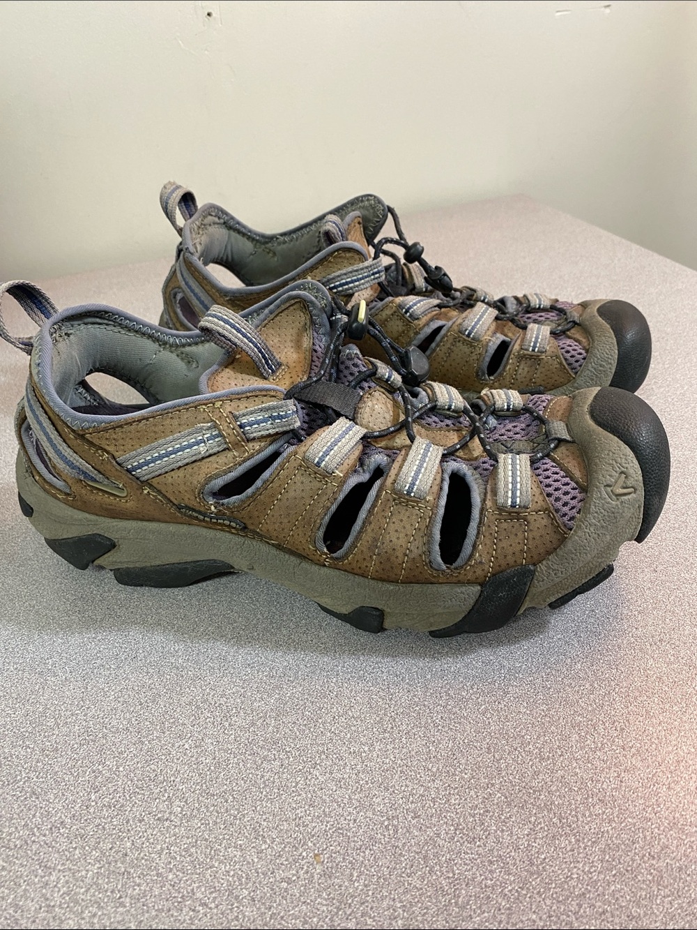 Keen Brown, Gray and Lilac Outdoor Sandals